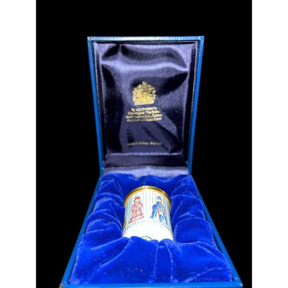 Vintage Halcyon Days Victorian Dolls Enamel Canister Pill Box Bilston & Batterse - Picture 4 of 5